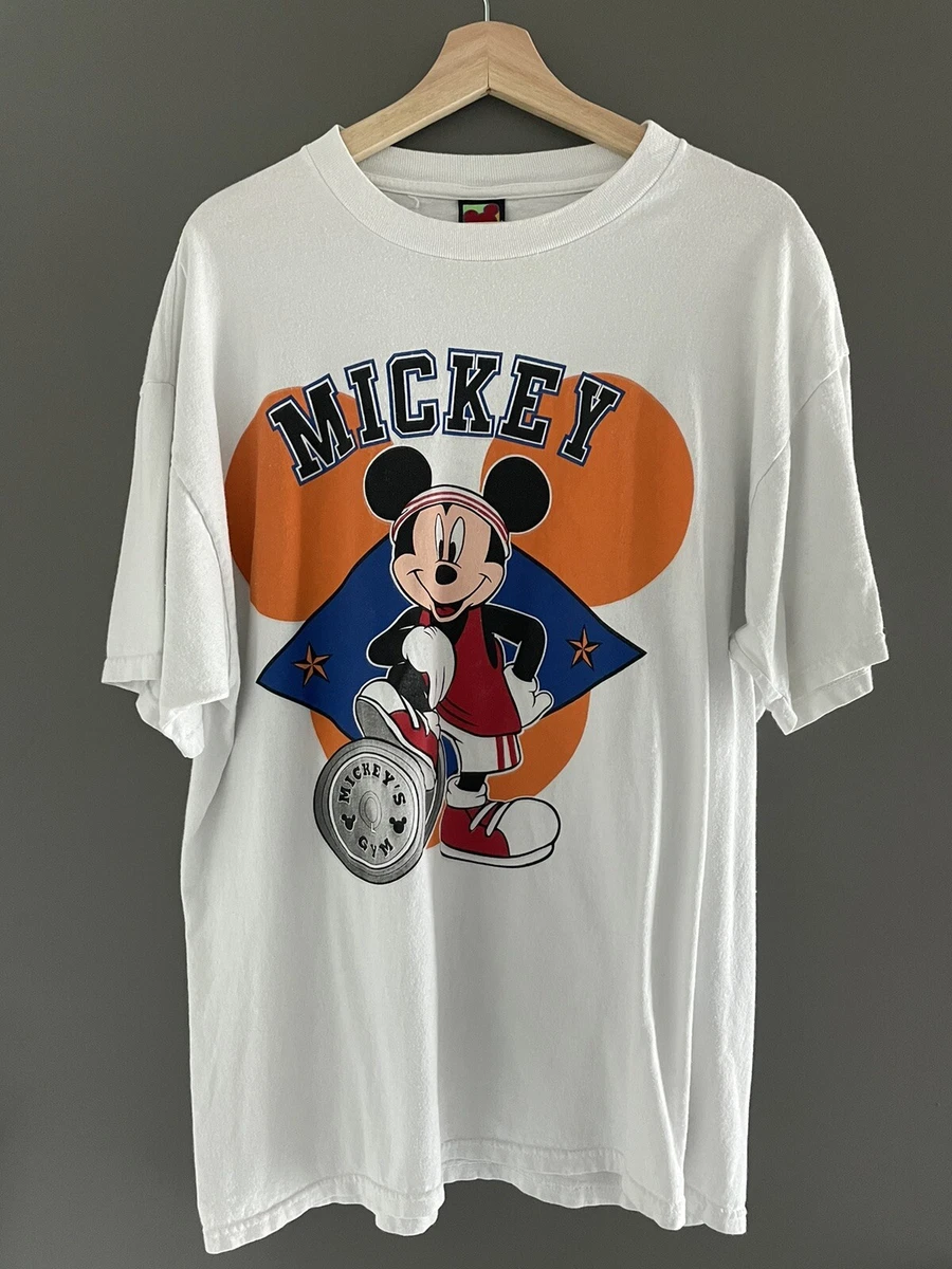 Vintage Mickey Mouse Disney Unlimited 90s T Shirt Tee Gym One Size