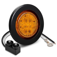 2.5 Inch Dot Round Amber Led Trailer Marker Lights With Grommet For Truck