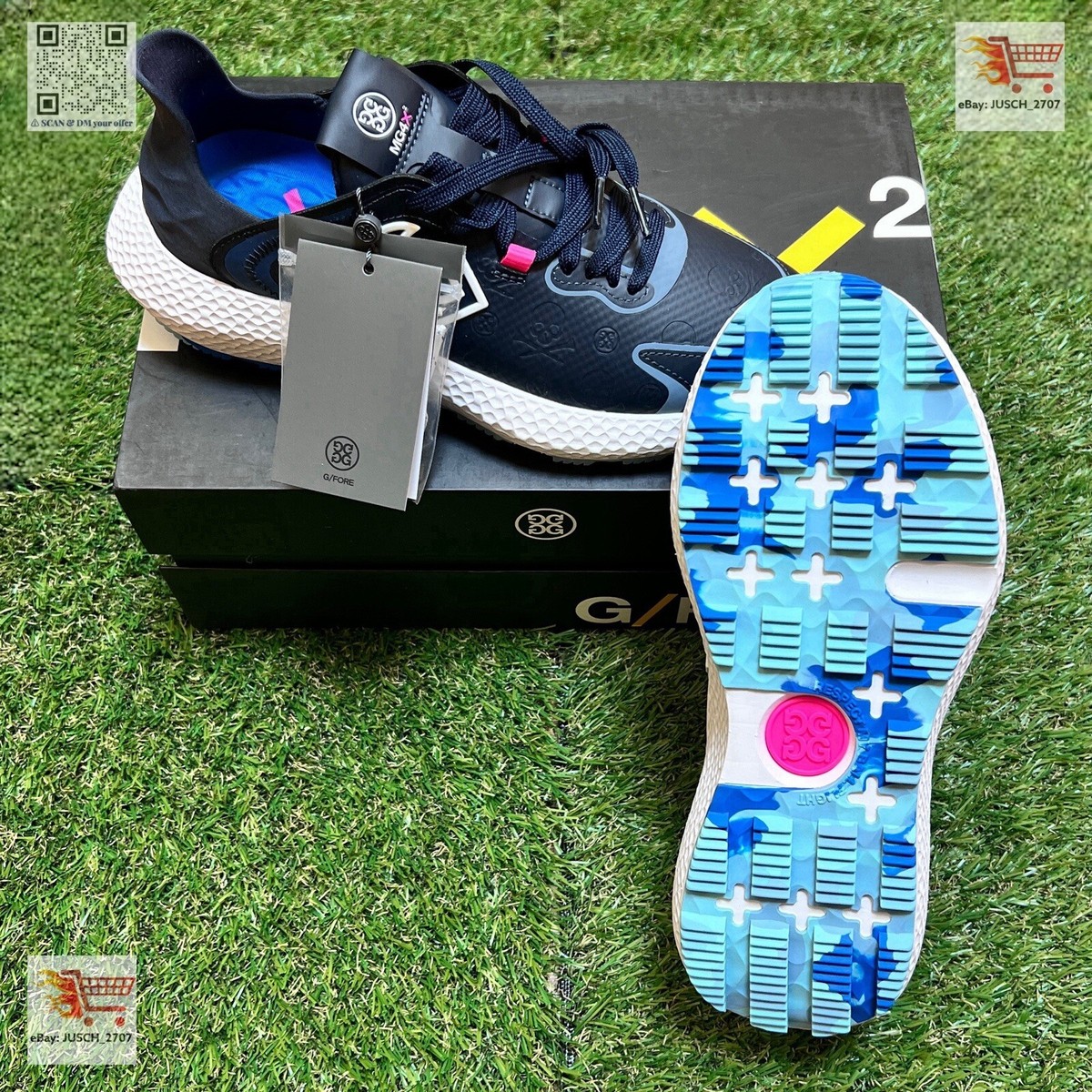 G/Fore GFORE G4 MG4x2 Debossed Skull T Golf Shoe Sneakers  display picture 3