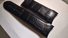 Genuine Tissot Band/Strap BLACK ALLIGATOR 1853, 120x75 length, 24/22mm curved en