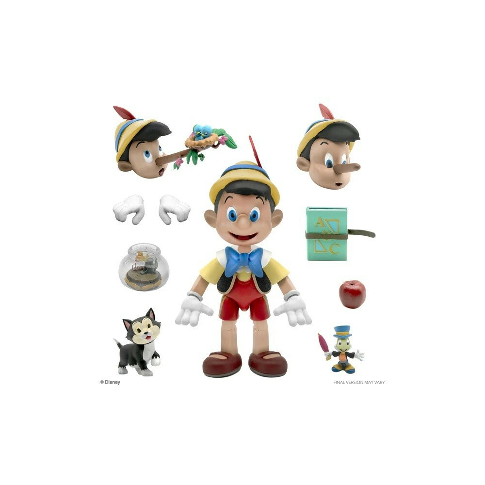 Statue Pinocchio Disney Super7 gamme Ultimates, figurine articulée de collection