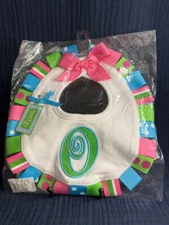 Mud Pie Initial Baby Girls Bib Initial O