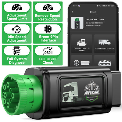 #ad ANCEL HD200 Heavy Duty Truck Scanner Speed Limit Reset for Cummins Caterpillar $129.99