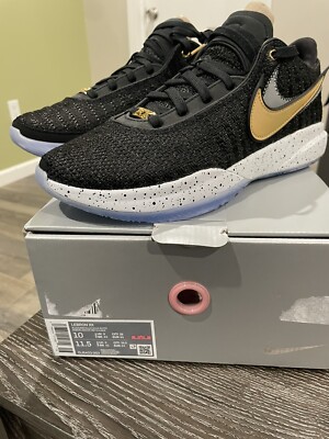 Nike LeBron 20 Black Metallic Gold Size 10 Mens DJ5423-003 | eBay