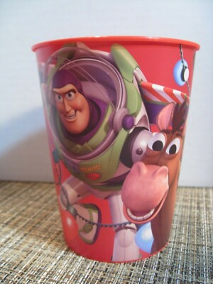 Disney- Christmas Toy Story 16 oz. Plastic Cup - Buzz & Woody w/ Bullseye -2019