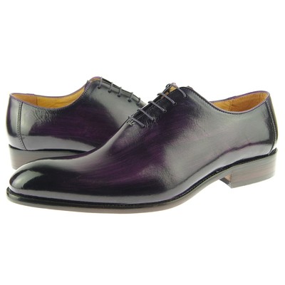 Carrucci Plain Toe Wholecut Oxford, Men\'s Dress Leather Shoes, Olive Size 11 D Men main image 4