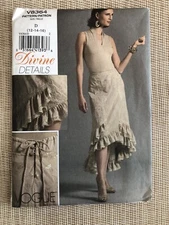 VOGUE #V8364 - LADIES PULL ON BOHO STYLE SKIRT w/SHAPED HEM PATTERN 12-16 FF