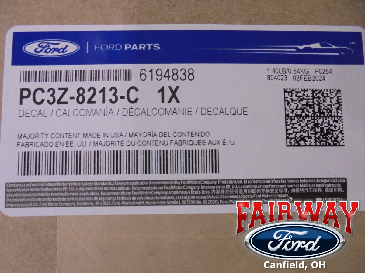 23 thru 26 Super Duty OEM Ford Chrome Black Grille Emblem w