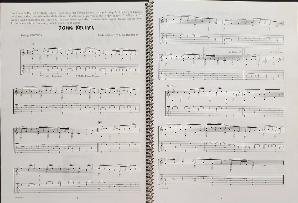 Celtic Fingerstyle Guitar Solos By Steve Baughman Sheet Music Songbook w/cd - Image 3 of 4