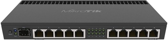 Mikrotik Router Cablato 10 Porte Gigabit Ethernet Porta Fibra Ottica SFP+ VPN