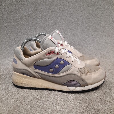 VINTAGE Saucony Shadow 6000 Gray Purple Shoes Sneaker Women Size 9.5 Suede Retro