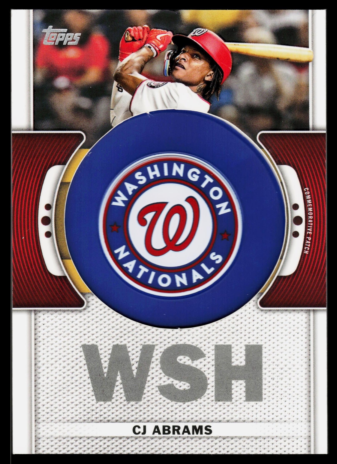 CJ Abrams Washington Nationals 2023 Topps Team Logo Commemorative Patch