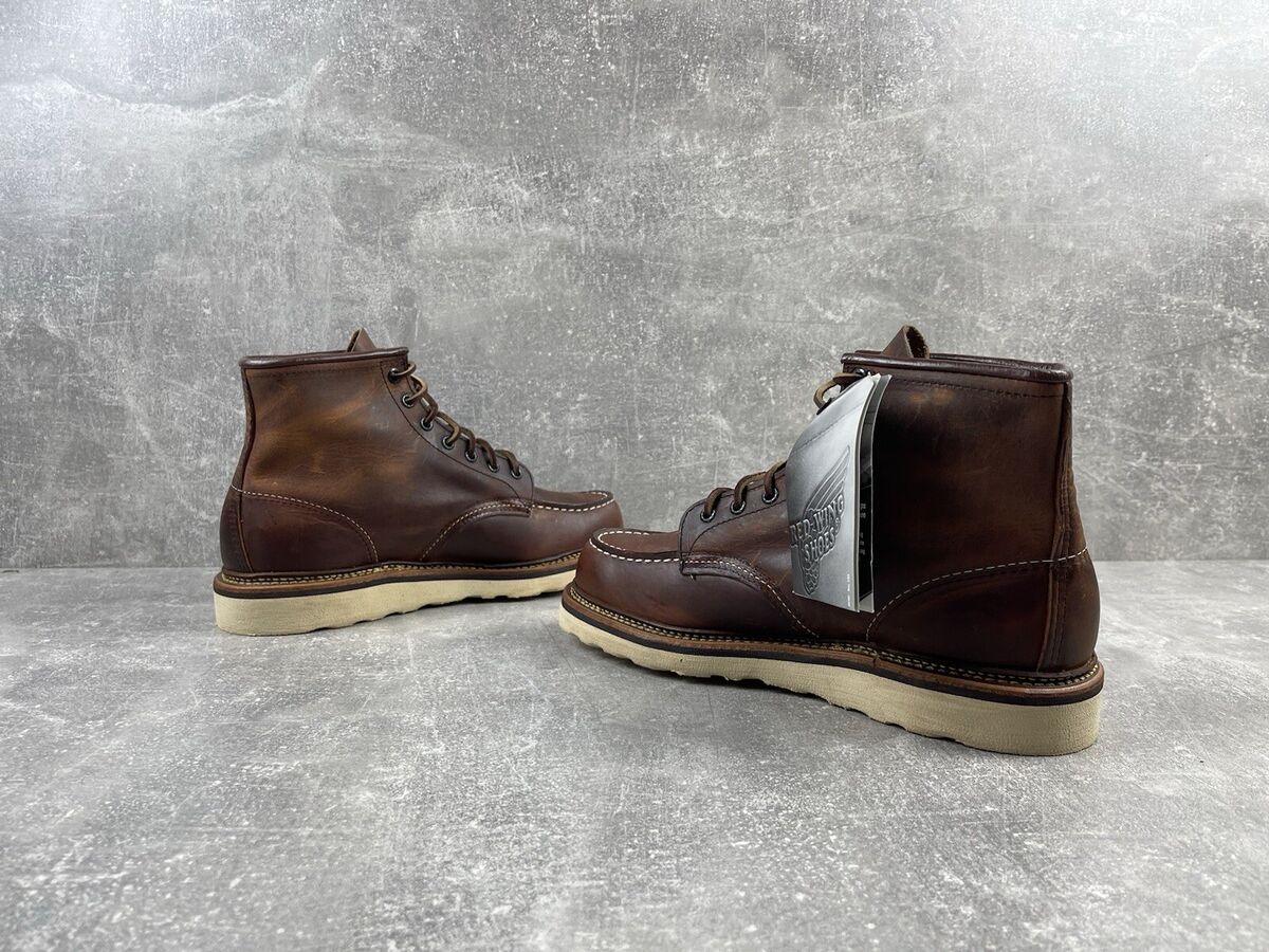 Red Wing 1907 American Classic Mock Toe Brown Leather Boots Red Wing 1907 American Classic Mock Toe Brown Leather Boots