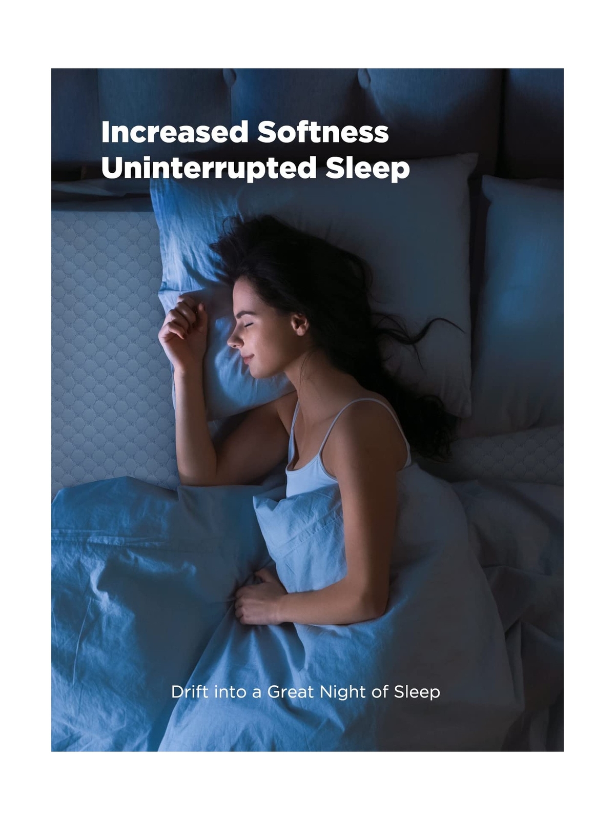 PERLECARE 3 Inch Gel Memory Foam Mattress Topper for Pressure Relief