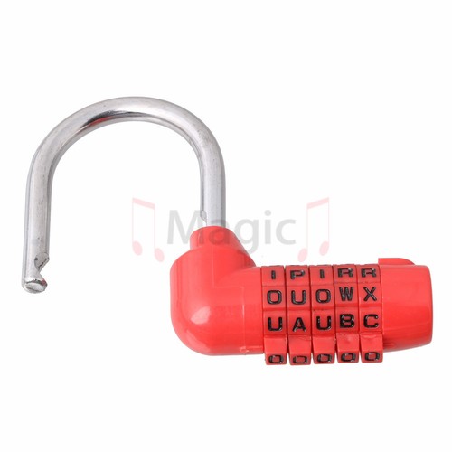 5 Digit letter Secure Combination Lock Password Gym Padlock - Picture 6 of 12