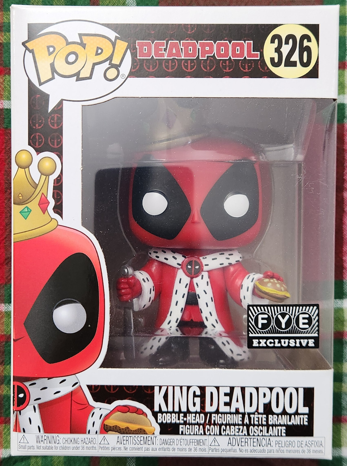 Funko Pop! Marvel Deadpool King Deadpool #326 Fye Exclusive With Protector