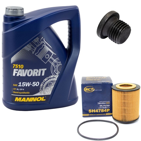 MotoröL ÖLfilter SH4784P 15W50 5Liter + ÖLablassschraube FüR Audi A6 Avant Fsi-image