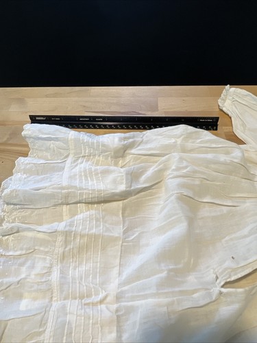 Antique Cotton Dress For Bisque Doll 100+ Year Old Girls Dress Beautiful - Picture 21 of 21