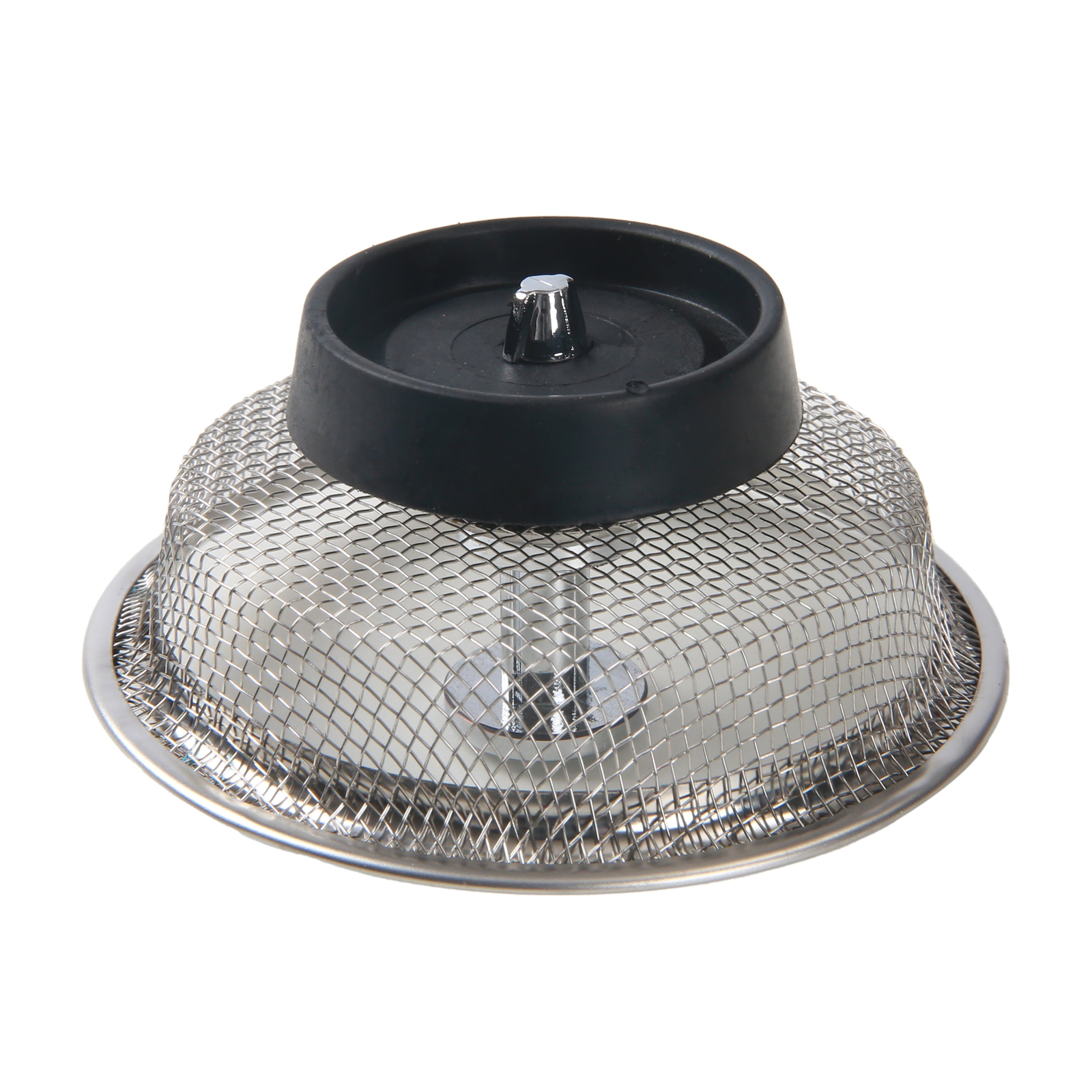 (3 pack) Mainstays Stainless Steel Mesh Sink Strainer with Rubber Stopper Silver
