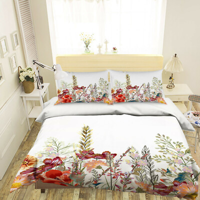3D Straw Flower ZZHU137 Bed Pillowcases Quilt Duvet Cover Set Queen King Zoe