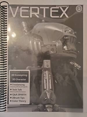 Vertex  Ryan Hawkins paperback Graphic Arts 2D Concepting 3D Character Z Brush