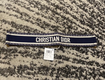 Christian Dior Embroidered Canvas Leather Belt White and  display picture 3