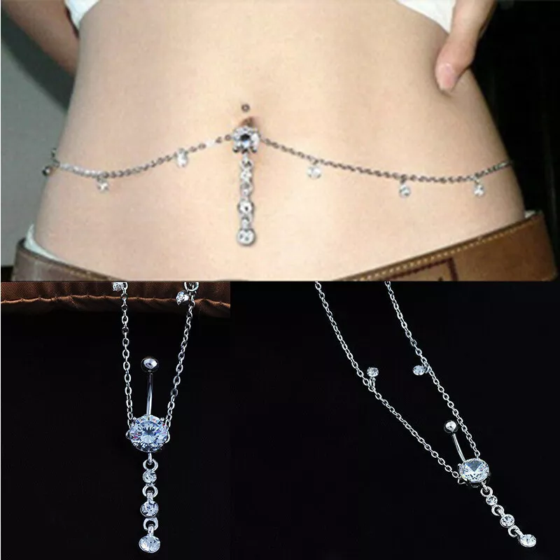 Chain belly 2024 button rings