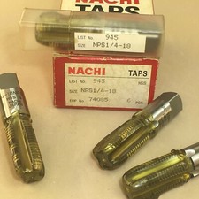 1pc NACHI  1/4-18 NPS Straight Pipe Tap;  #945  74085; HSS G🎯Machinist