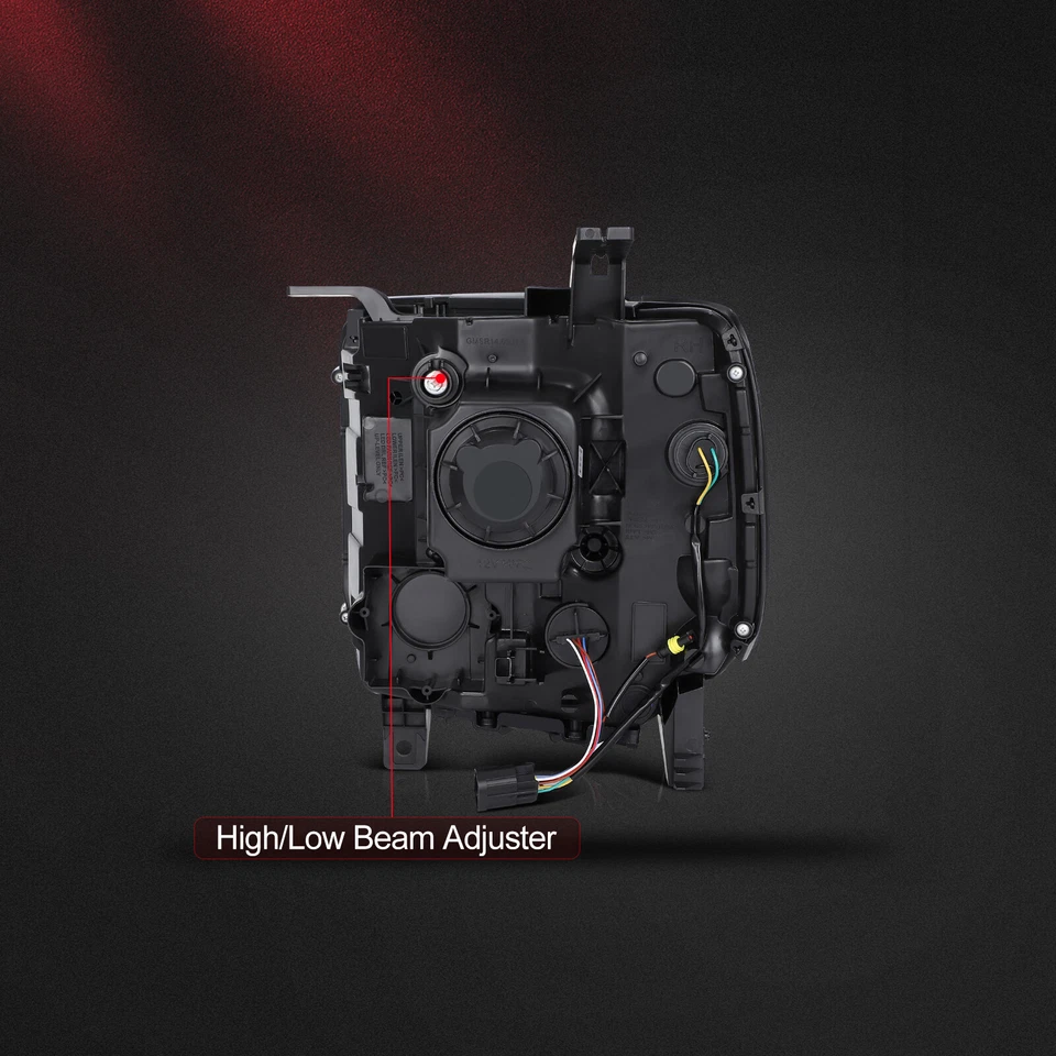 Conjunto de faróis para 2014-2019 GMC Sierra Base 1500 2500HD 3500HD par - Imagem 4 de 4