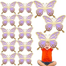 12 Pcs Large Butterfly Party Decoration Paper Butterfly Stickers in 2 Differe...