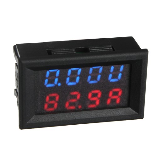 100V 100A DC Car Digital Voltmeter Ammeter LED Amp Volt Meter 12V w/shunt Dual - Picture 2 of 4