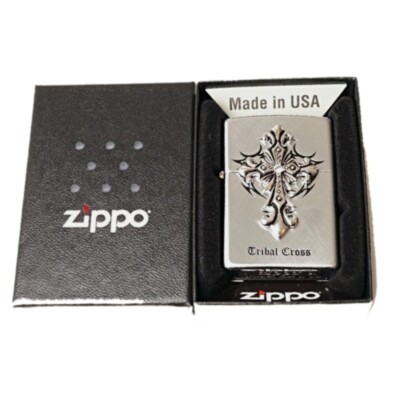 【タグ付】Lieve Van Gorp 【非売品】えんぴつ6本 Zippo Lighter Tribal Cross Chrome Korea Unique 📌 Genuine
