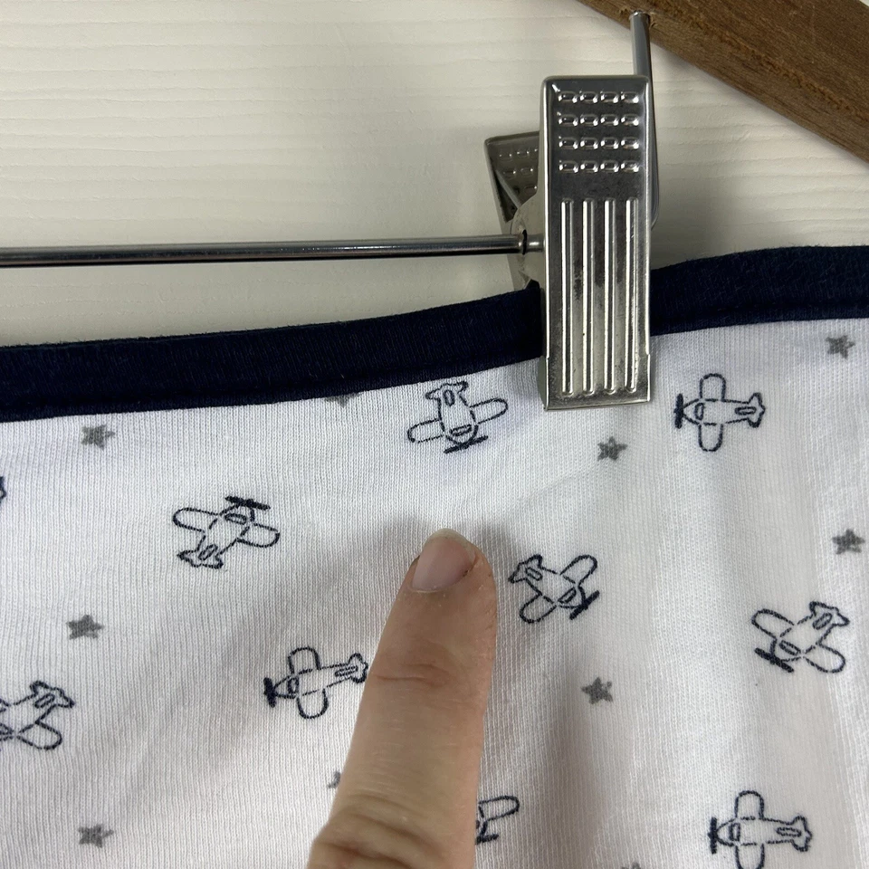 Manta Bebé Precious Firsts by Carter's Airplane Azul Blanco Gris Estrellas Seguridad Foto 3 de 4