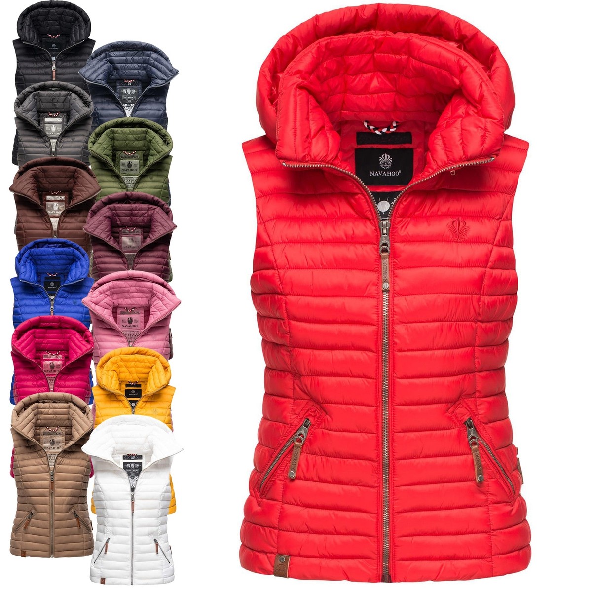 Fleece Weste Ã¤ärmellose Weste Damen Rot Beige Ã¤rmellose Weste Ã