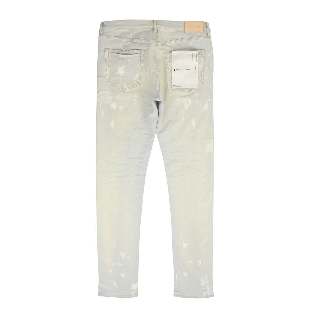 NWT PURPLE BRAND Cream Sprayed Reflective Paint Skinny Jeans Size 36/46 $275