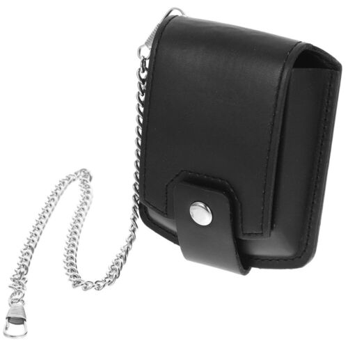 Pocket Watch Case Pu Alloy Watches Holder Display Dome Mens Waist Bag - Afbeelding 1 van 12