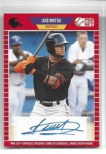 Luis Matos 2021 Pro Set auto  rookie    SAN FRANCISCO GIANTS