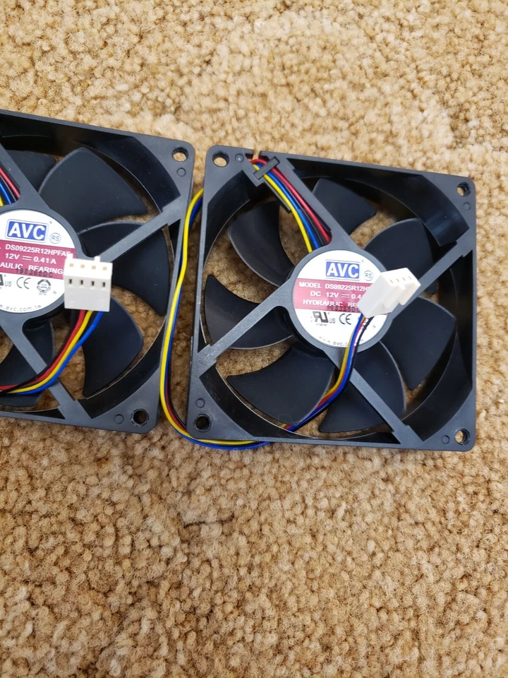AVC 92MM Case Fan 4 Pin (Works As 3 Pin Also) Hydraulic Bearing New (Qty of 2) - Image 2 of 2