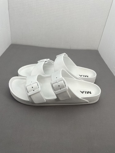 Women's Mia White Sandals Slides Rubber Size 9 | eBay