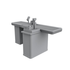 LaoYao 1:72 Store Interior Accessories Cash Register Counter