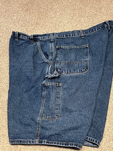 Vintage Carhartt B28 DPS Men's Blue Denim Carpenter Shorts sz 48