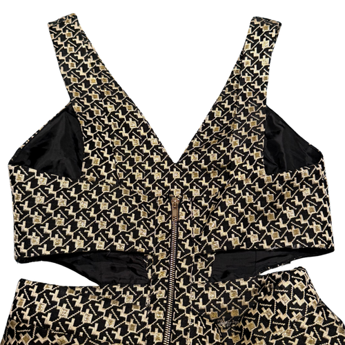 GB Gianni Bini Mini Black Gold Cut Out Sleeveless Formal Dress - NWT - Picture 8 of 9