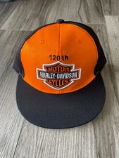 120th Anniversary Harley Davidson Snapback Hat-Great Value-Free Shipping!!!
