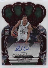 2024-25 Panini Crown Royale EuroLeague Crystal Red 9/25 Isaiah Wong Auto 14mf