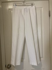VTG Liz Claiborne Size 6 Audra White Linen Blend Pleated Trousers Pants
