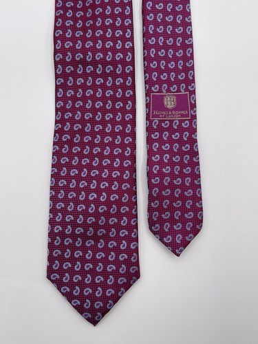 Haines & Bonner Of London Krawatte Lila Rot & Blau Vollseide