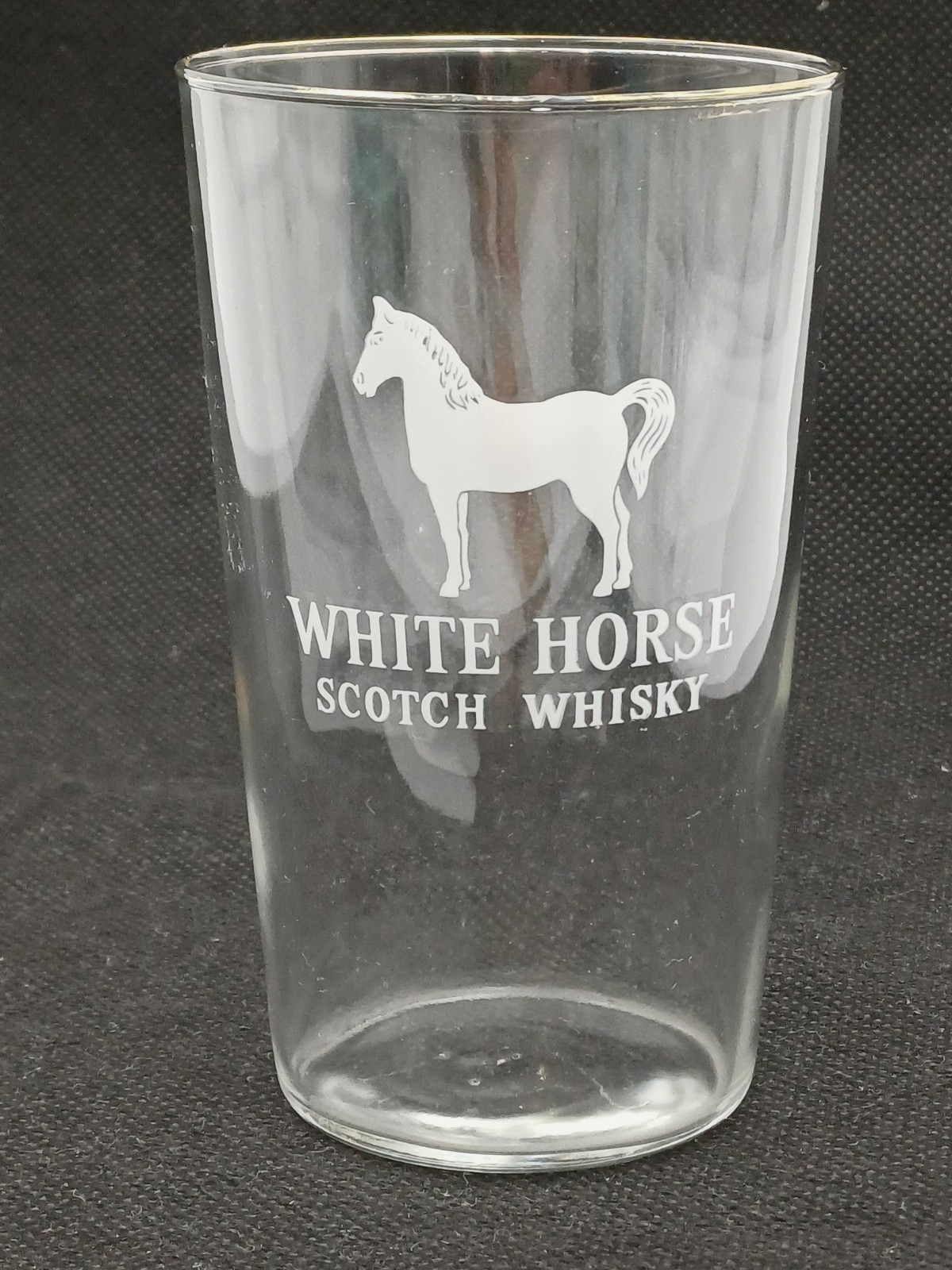 WHITE HORSE BICCHIERE PUBBLICITARIO DA COLLEZIONE - BORDO ORO
