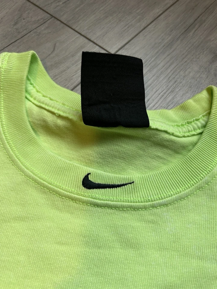 Women’s Nike Just Do It Neon Green T Shirt Dress With Front Pocket Size L - Image 3 of 4