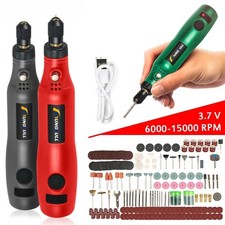 Trapano senza fili USB mini strumento rotante kit lavorazione legno incisione lucidatura penna fai da te 