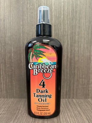 4x Caribbean Breeze Dark Tanning Oil